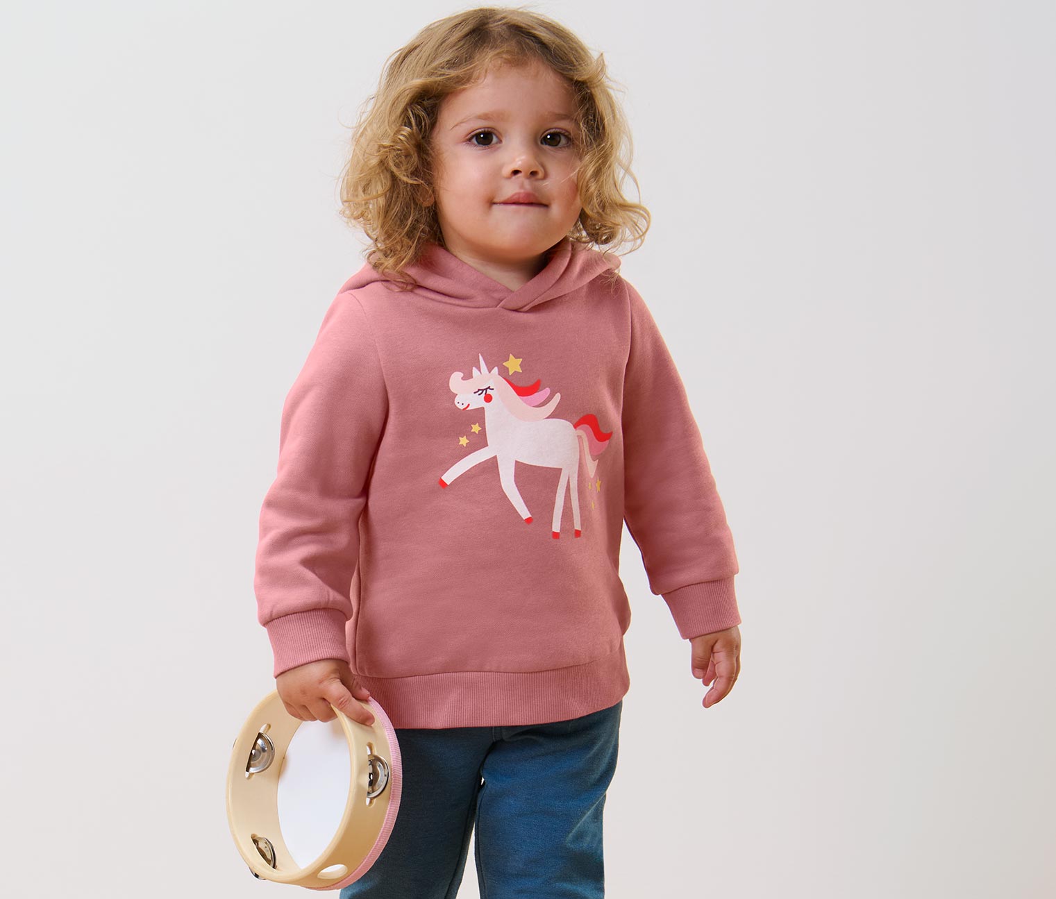 Kinder-Sweatshirt mit Wendepailletten oder Print, Einhorn