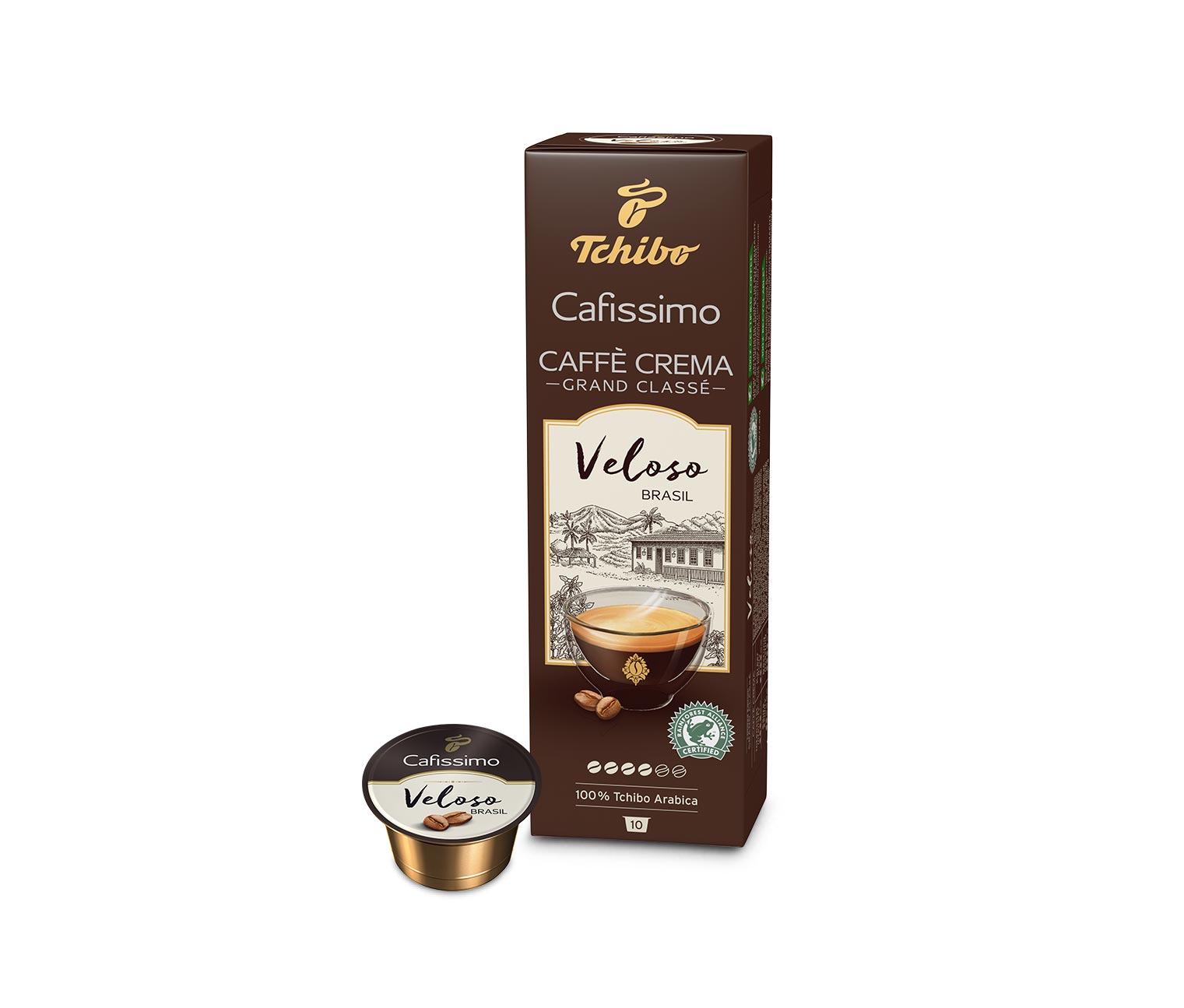 Grand Classé Caffè Crema »Veloso Brasil« – 10 Kapseln