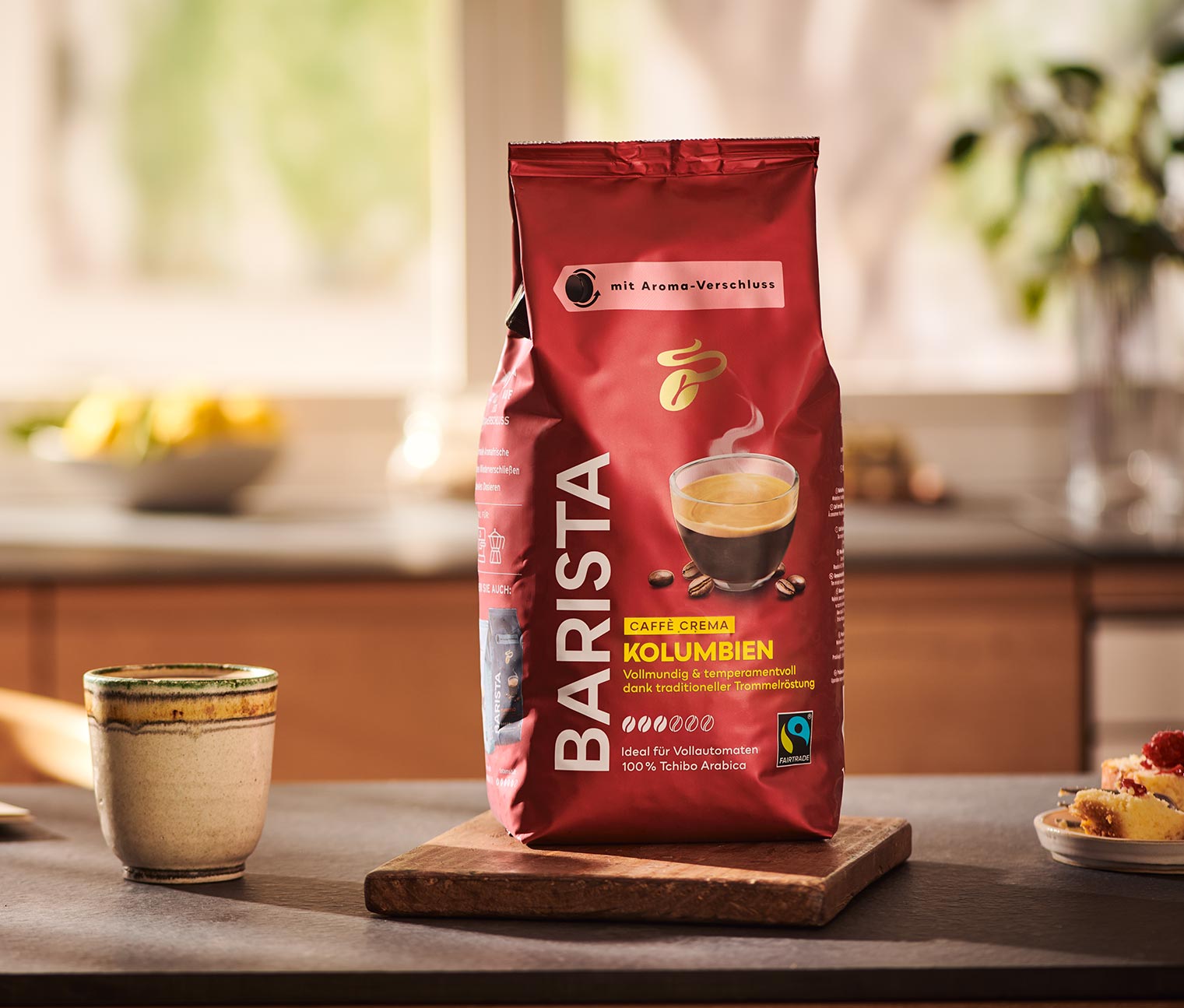 BARISTA Caffè Crema Kolumbien – 1 kg Ganze Bohne