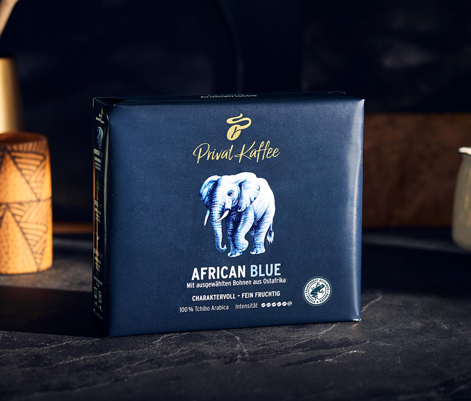 Privat Kaffee African Blue – 4x 500 g Gemahlen