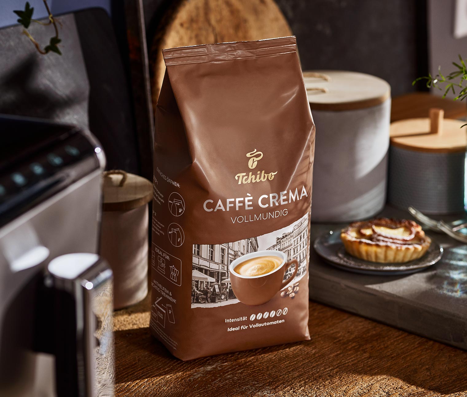 Caffè Crema Vollmundig – 8x 1 kg Ganze Bohne