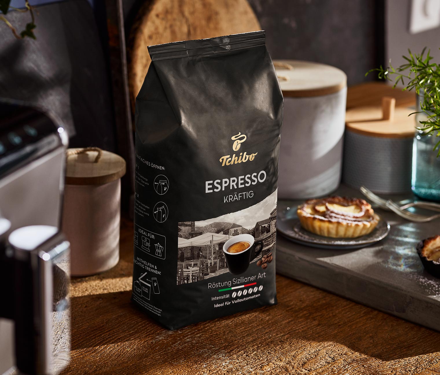 Espresso Kräftig - 8x 1 kg ganze Bohne