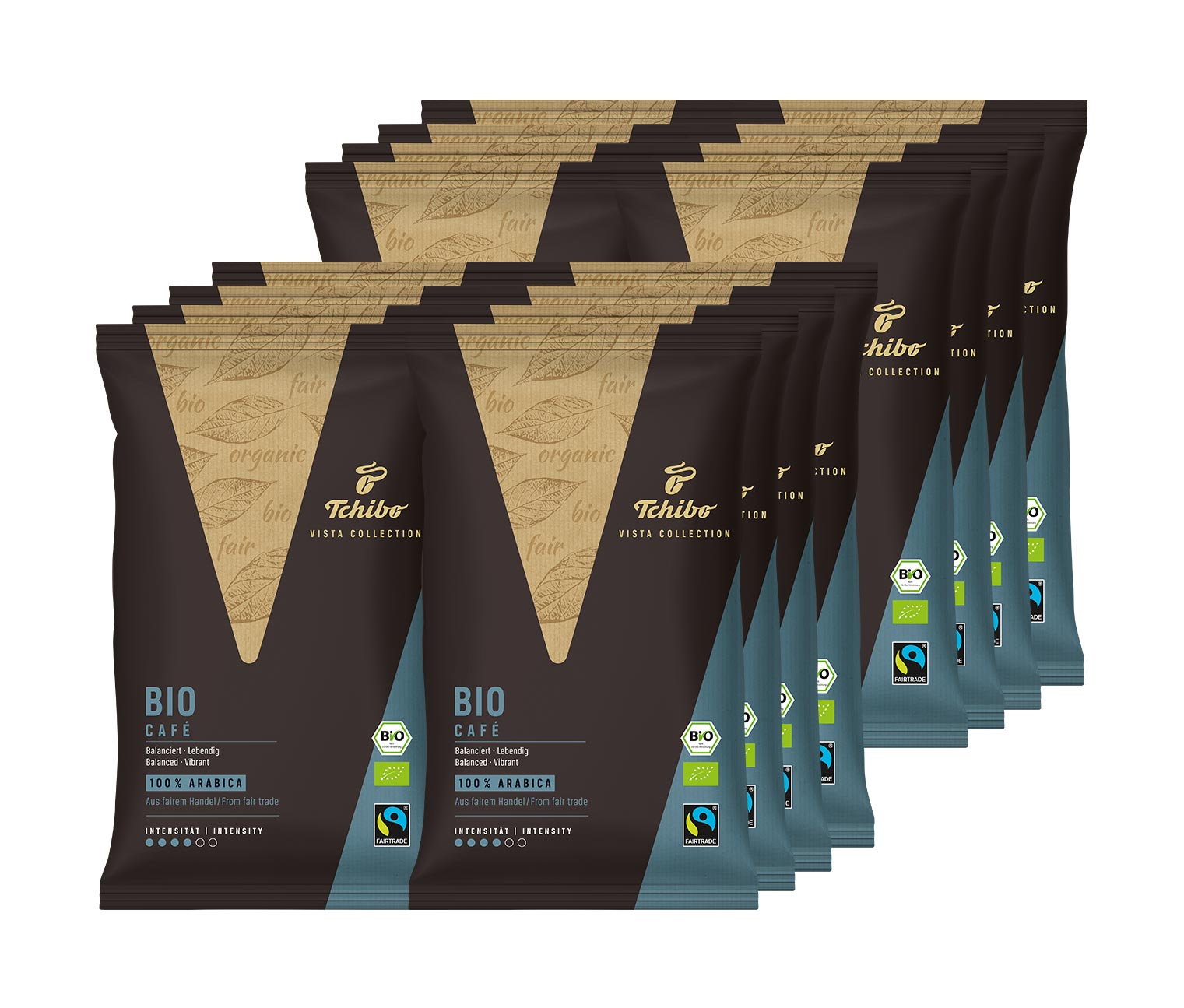 Tchibo Vista Collection - Bio Filterkaffee - 16 x 500 g - Gemahlen