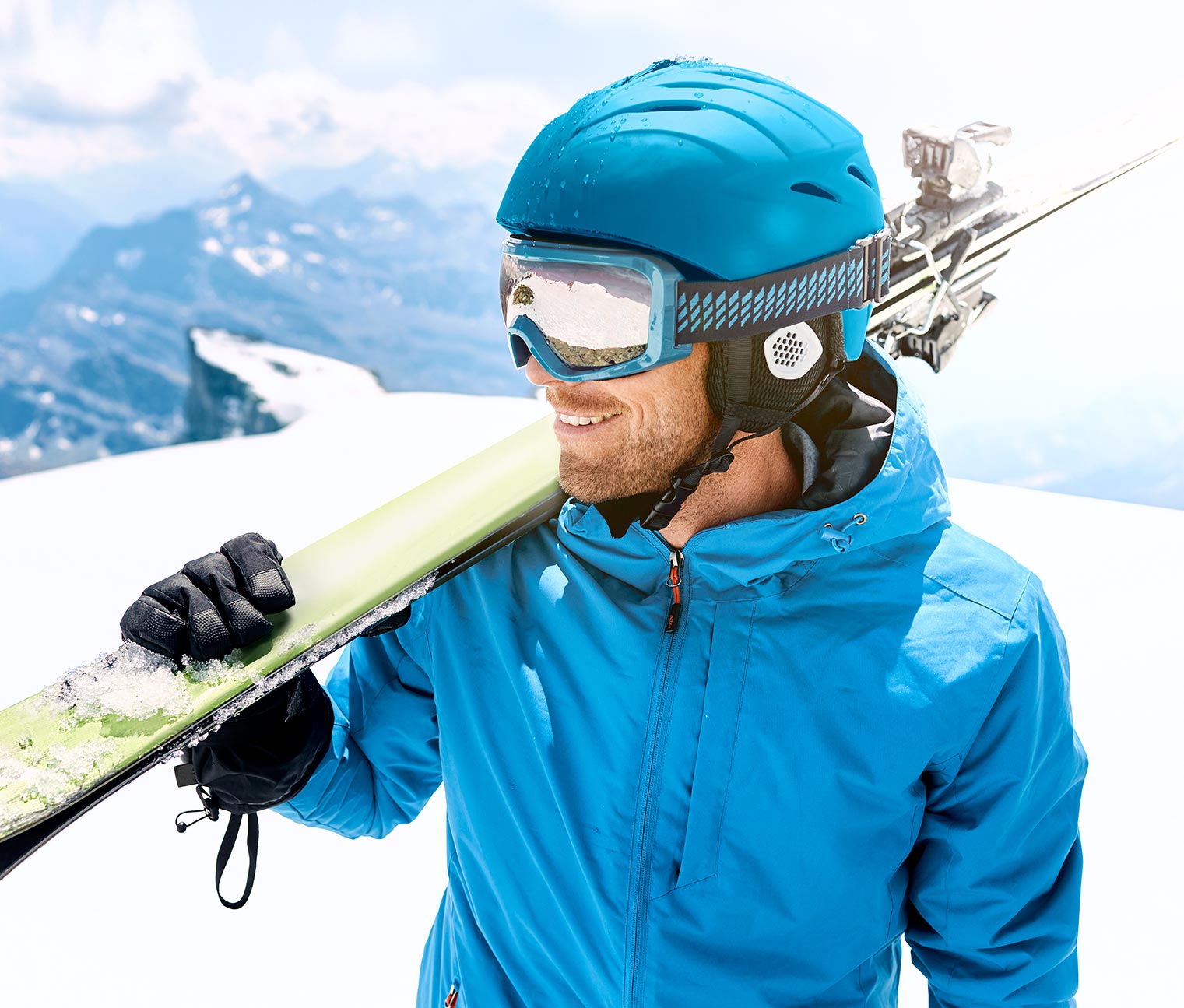 Ski- und Snowboardbrille, blau