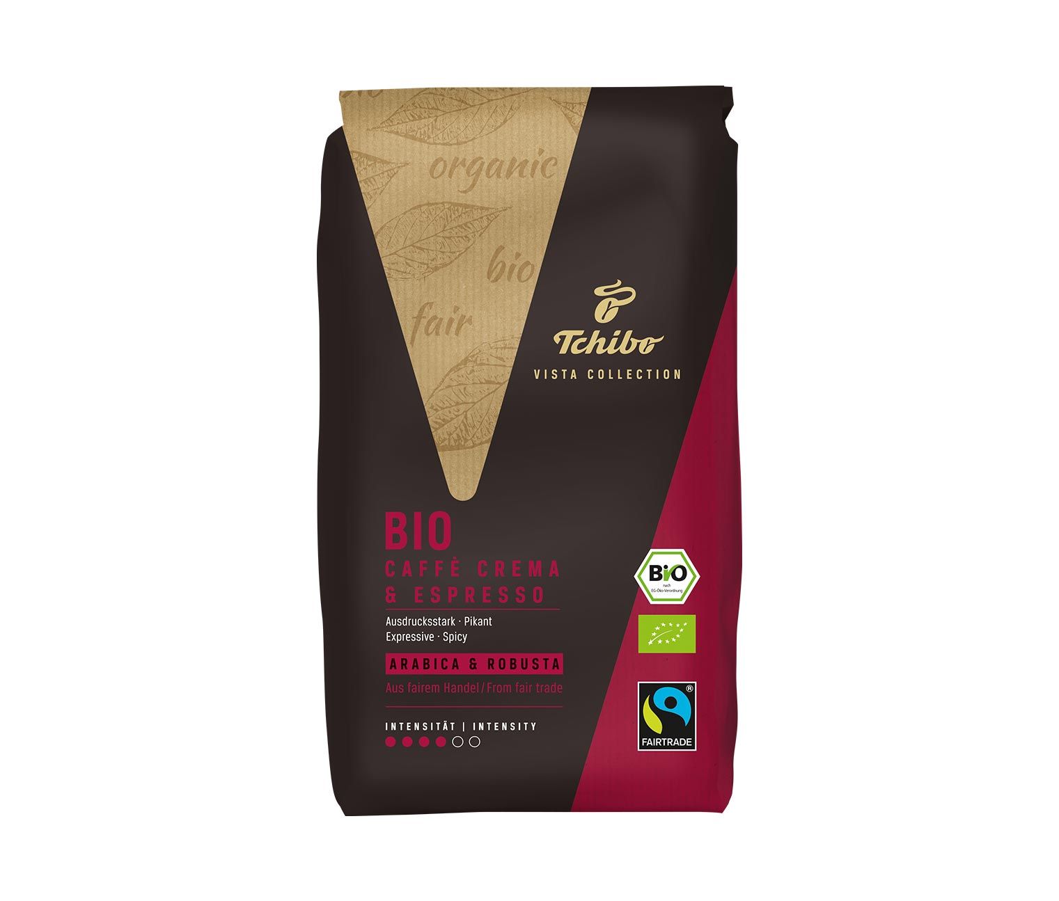 Tchibo Vista Collection - Bio Caffè Crema & Espresso 1kg - Ganze Bohne