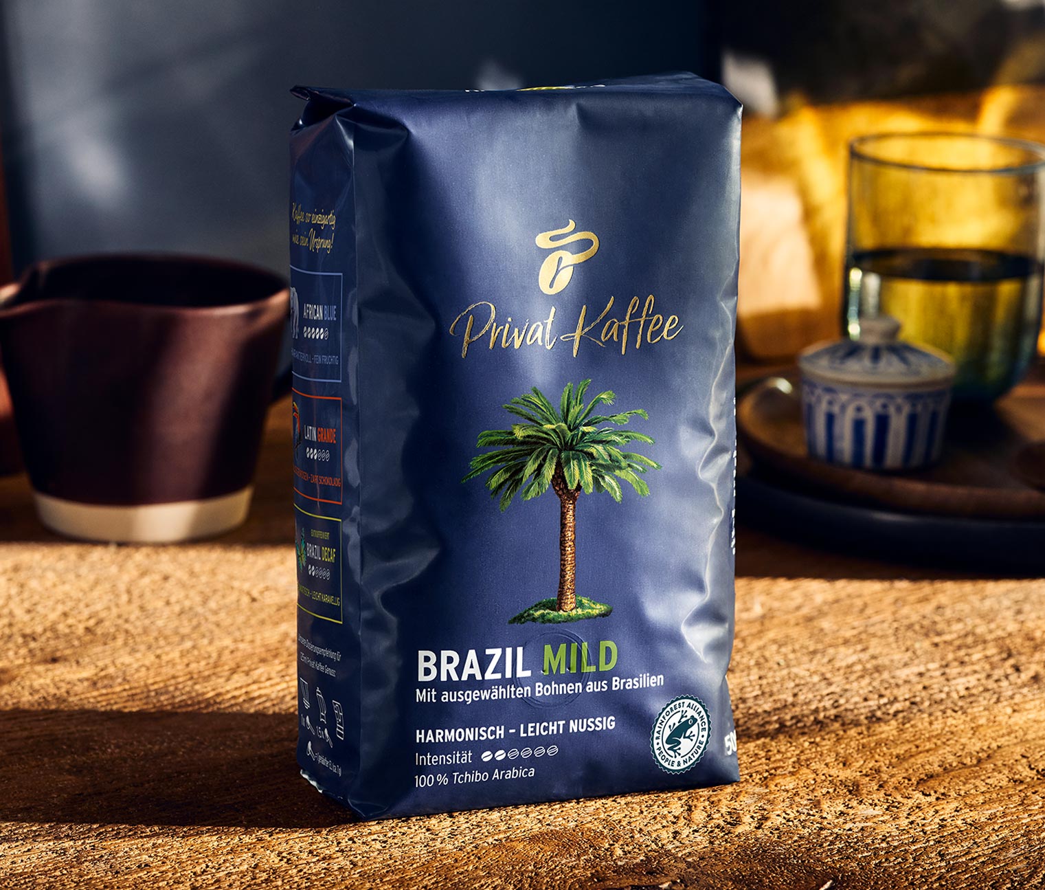 Privat Kaffee Brazil Mild - 6x 500 g Ganze Bohne