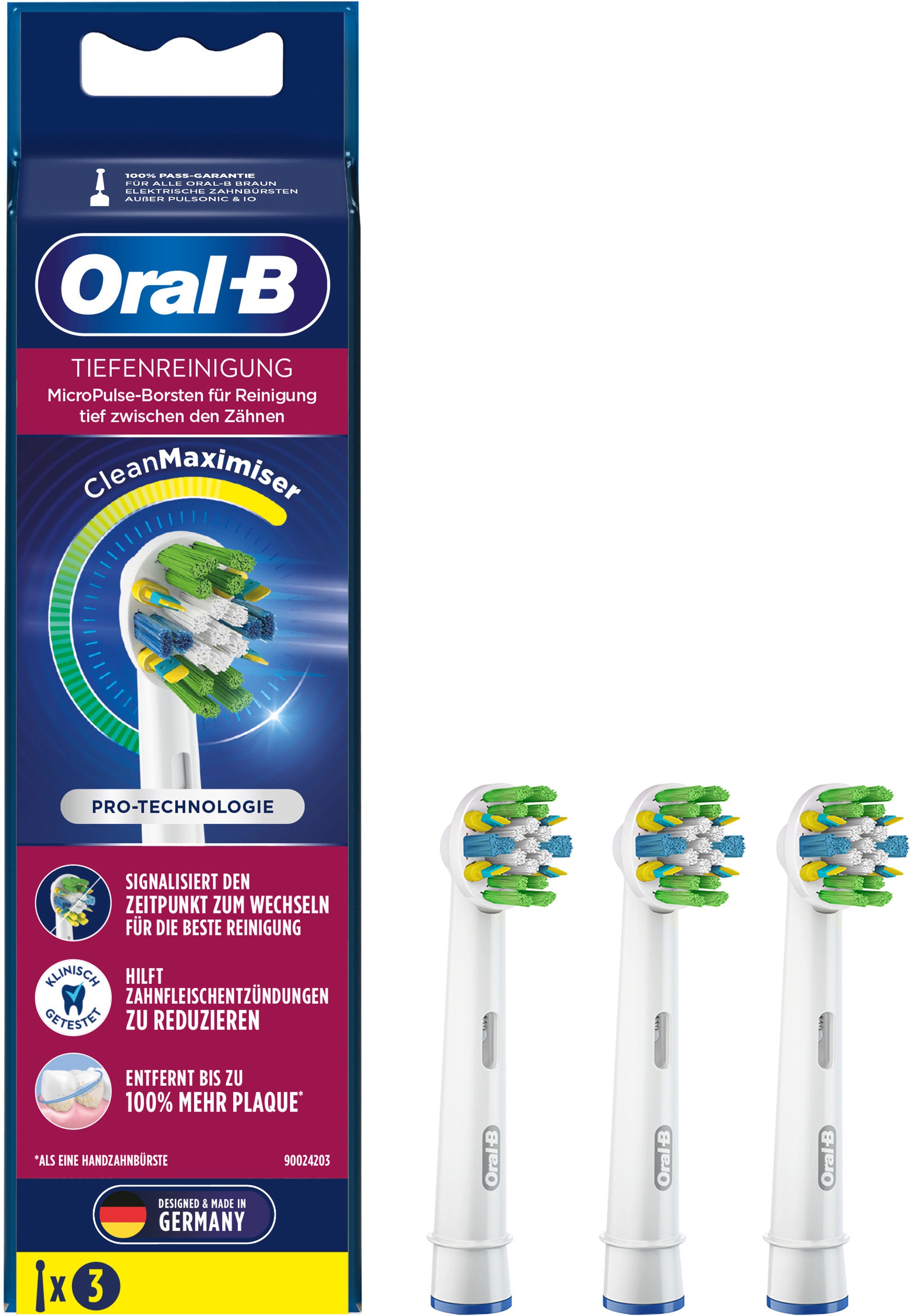 Oral B Tiefenreinigung CleanMaximiser 3er Zubehör