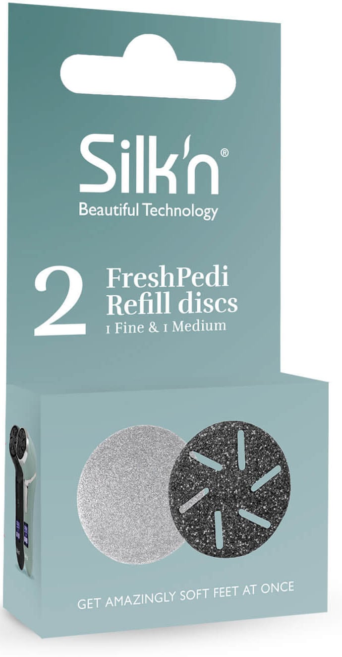 Silk'n Hornhautentferner Ersatzschleifscheiben »FreshPedi Refill discs 1 Fine 1 Medium«, (Set, 2 St.)