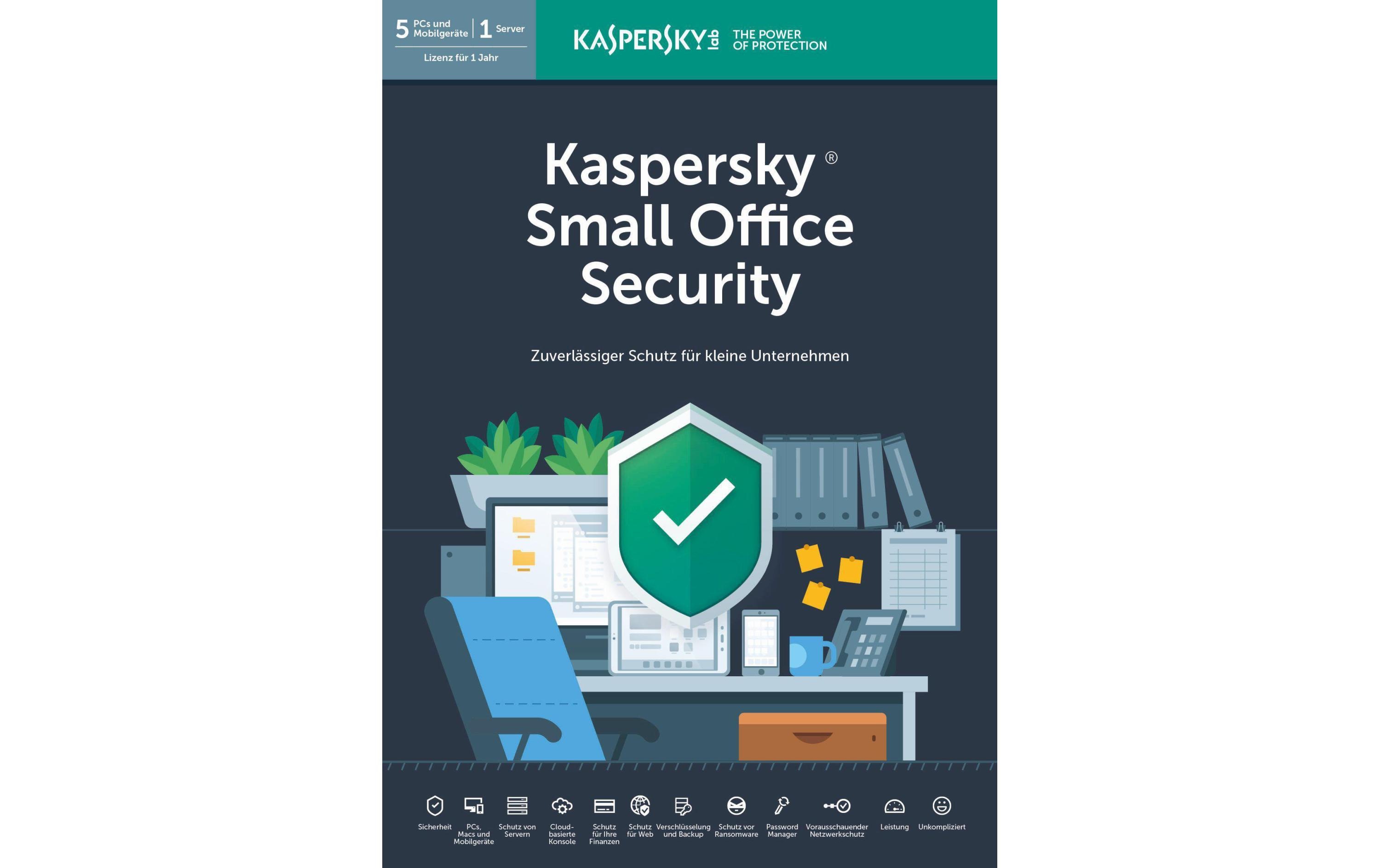 Kaspersky Virensoftware »Kaspersky Small Office Security Vollversion, 1 Jahr«