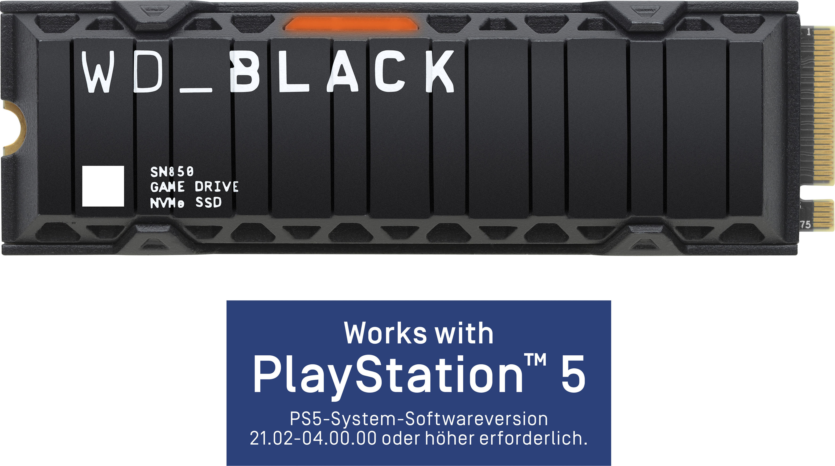 WD_Black interne SSD »SN850 Heatsink 1TB NVMe™«, Anschluss M.2 PCIe 4.0, Works with PlayStation™ 5, PCIe® Gen4 x4