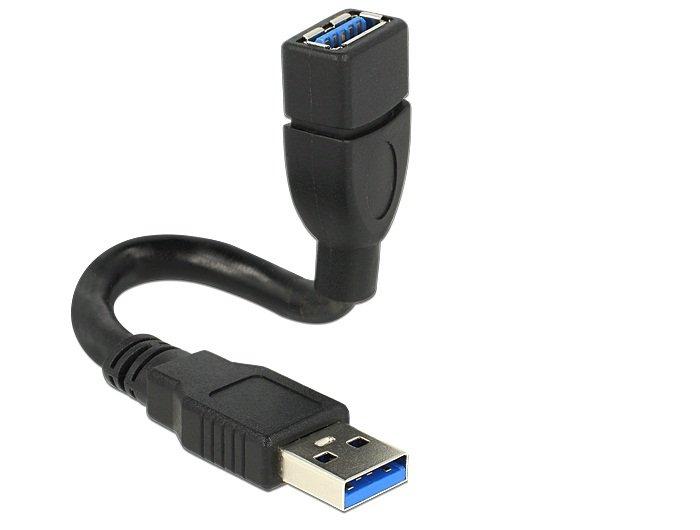0.15m 2xUSB3.0-A USB Kabel 0,15 m USB 3.2 Gen 1 (3.1 Gen 1) USB A Schwarz