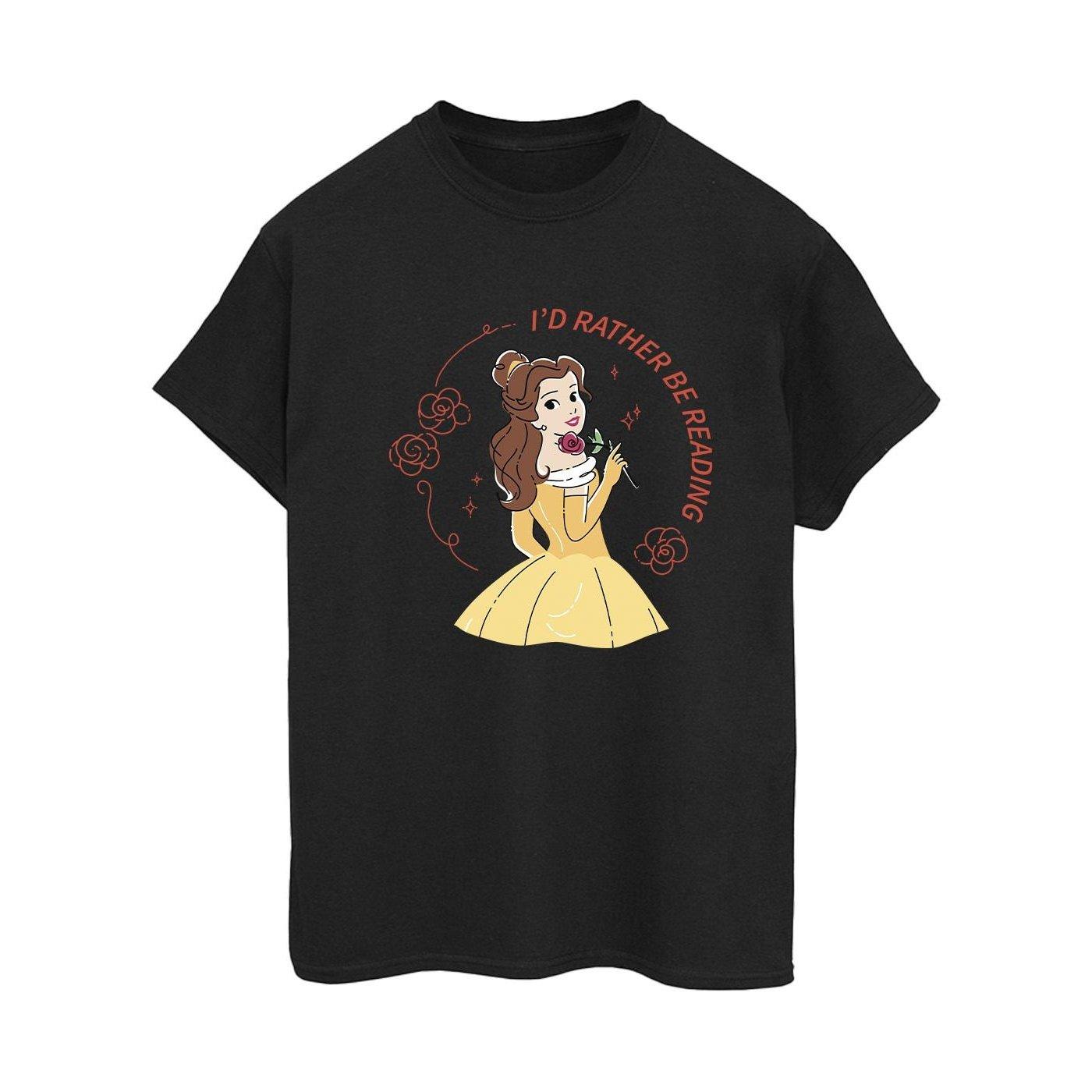 Beauty And The Beast I'd Rather Be Reading Tshirt Damen Schwarz M