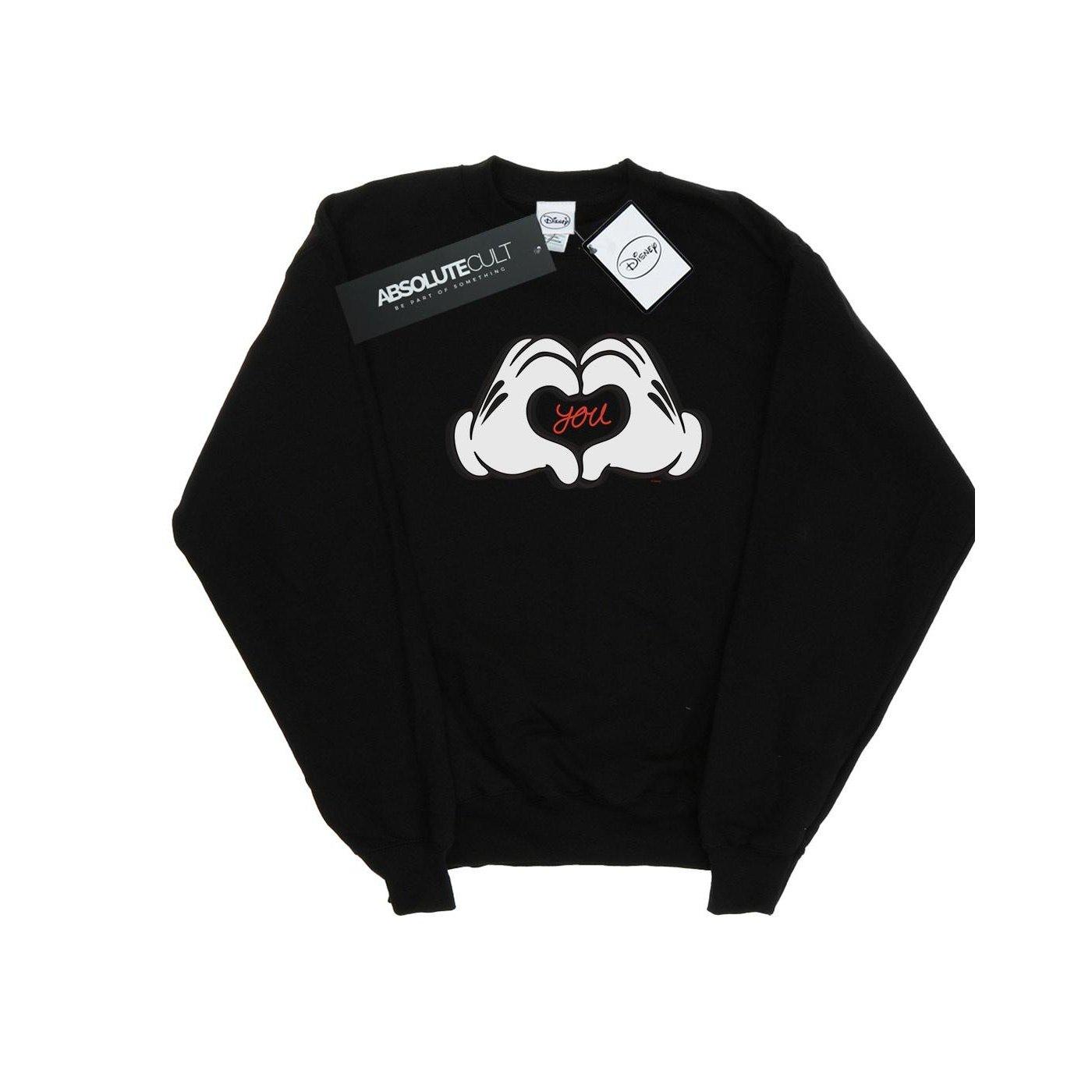 Mickey Mouse Loves You Sweatshirt Mädchen Schwarz 116