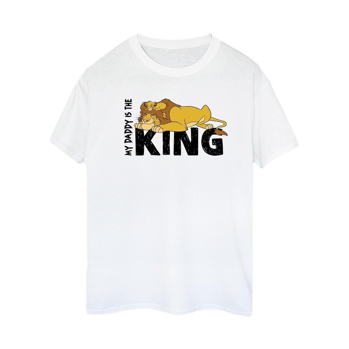The Lion King Daddy Is King Tshirt Damen Weiss XXL