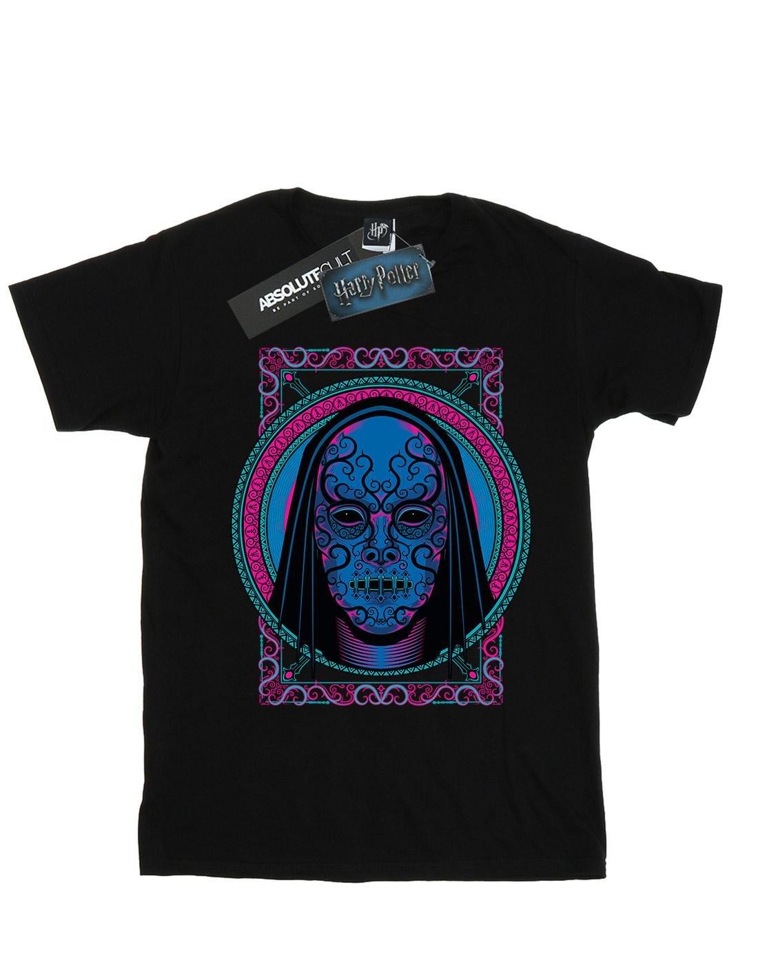 Neon Death Eater Mask Tshirt Damen Schwarz XL