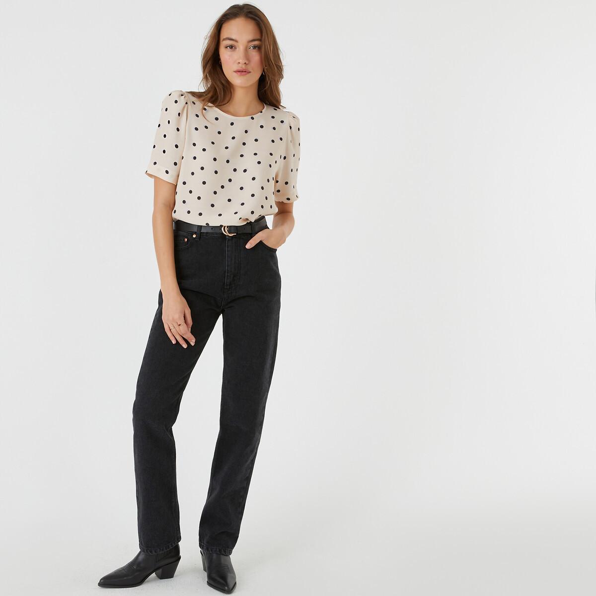 High-waist-jeans Damen Schwarz 46