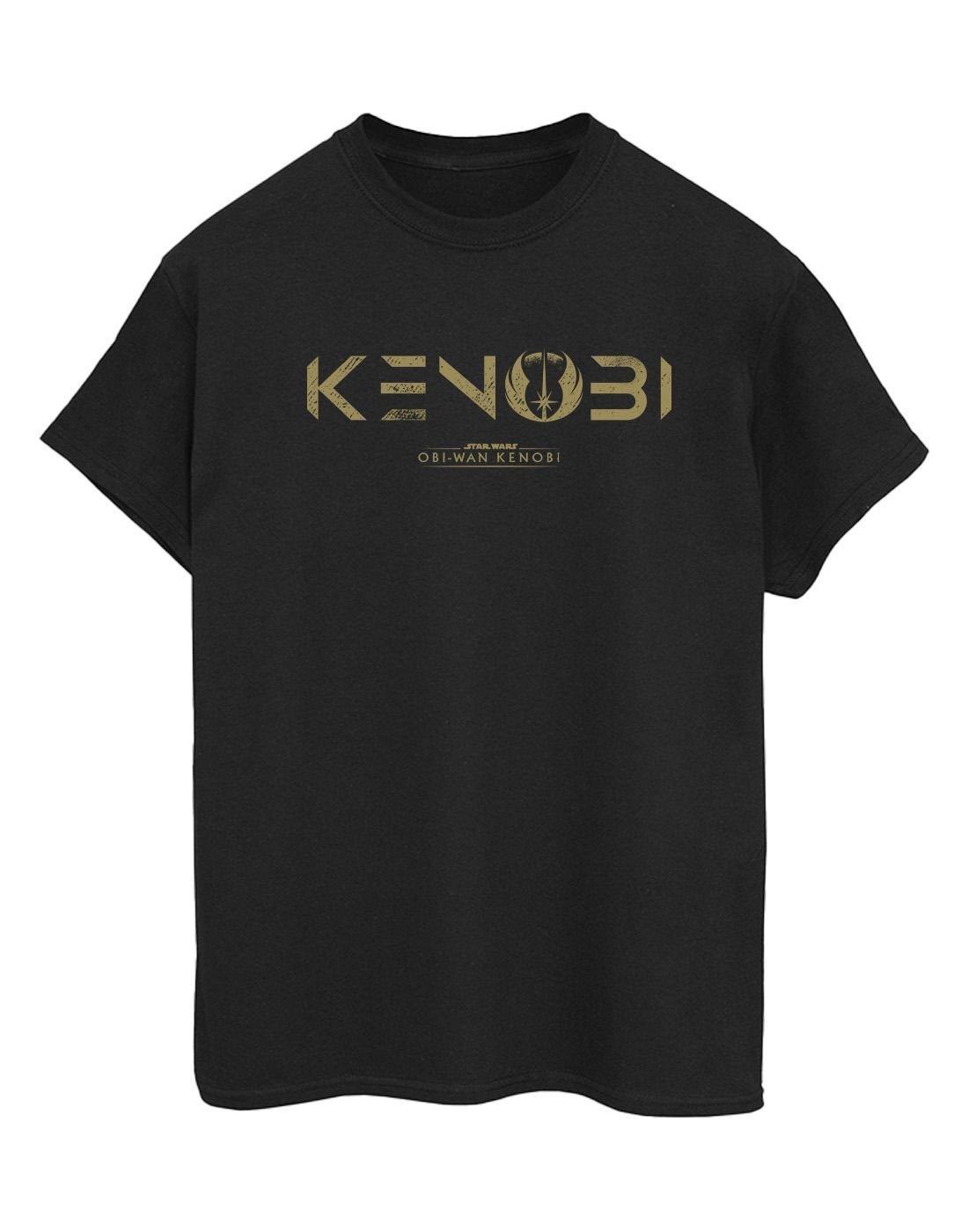 Obiwan Kenobi Logo Tshirt Damen Schwarz M