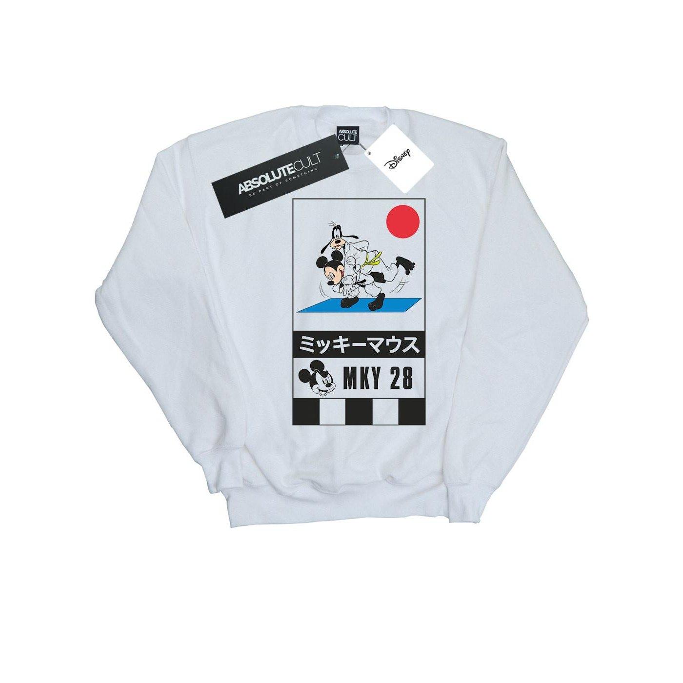 Mickey And Goofy Karate Sweatshirt Damen Weiss L