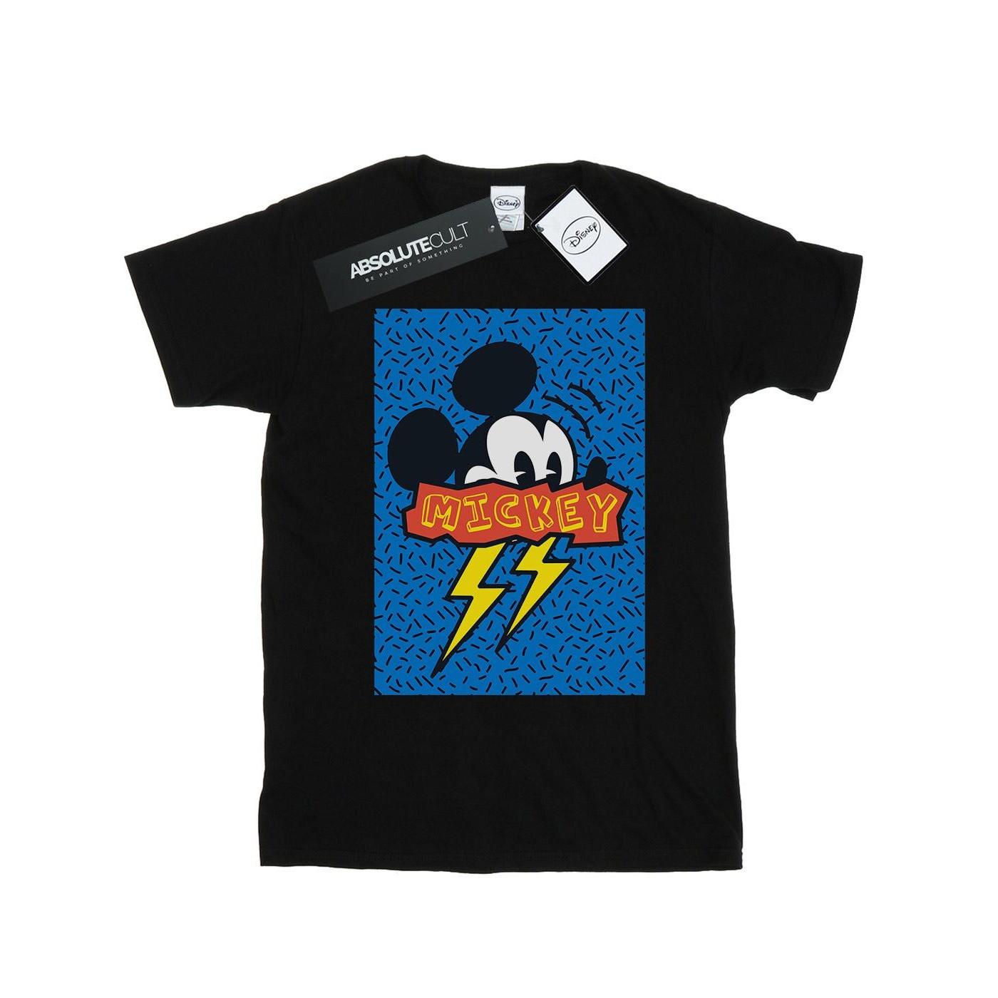 Mickey Mouse 90s Flash Tshirt Mädchen Schwarz 152-158