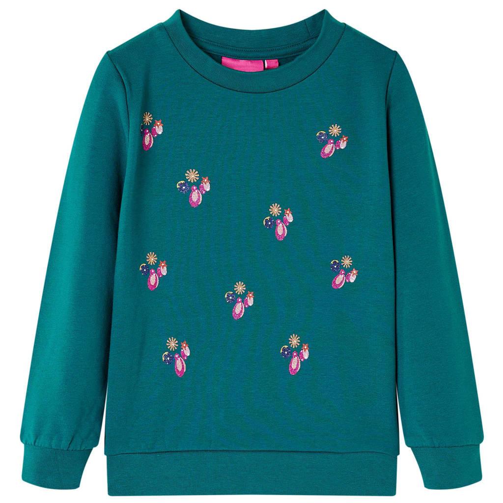 Kinder Sweatshirt Baumwolle Mädchen Grün 116