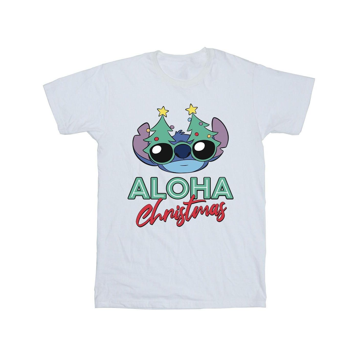 Lilo And Stitch Christmas Tree Shades Tshirt Jungen Weiss 152-158