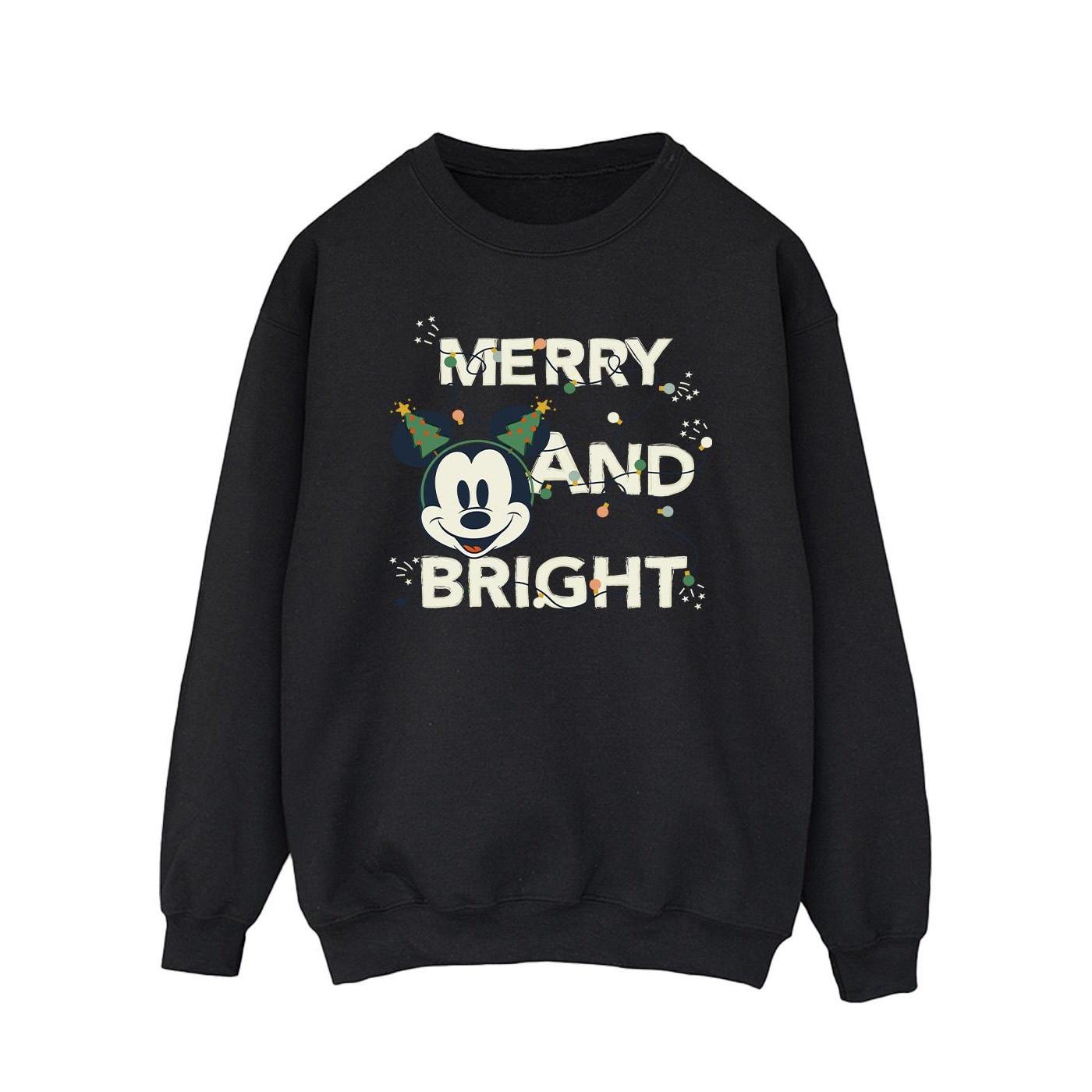 Mickey Mouse Merry & Bright Sweatshirt Herren Schwarz XL