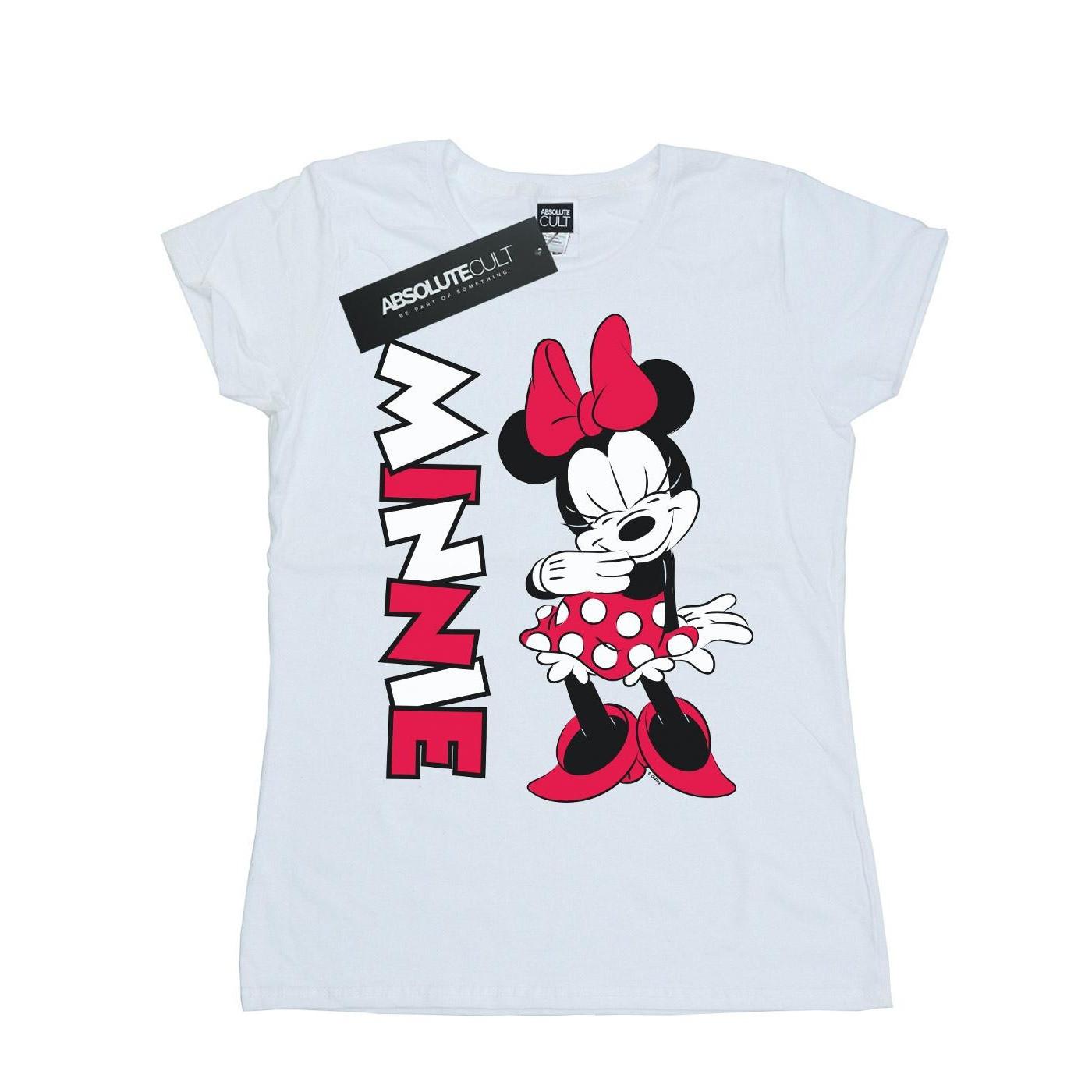 Minnie Mouse Giggling Tshirt Damen Weiss L