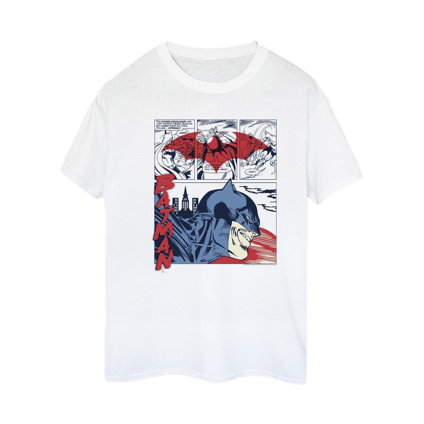 Batman Comic Strip Tshirt Damen Weiss 3XL