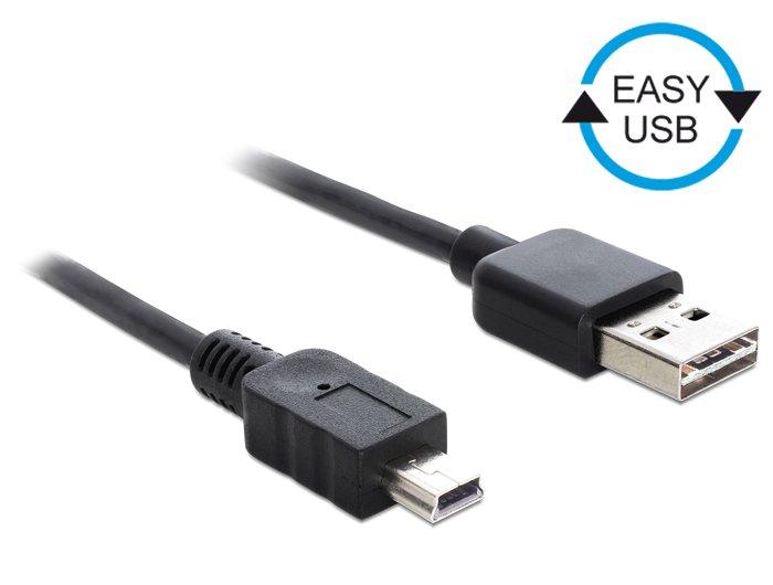 0.5m, USB2.0-A/USB2.0 Mini-B USB Kabel 0,5 m USB A USB B Schwarz