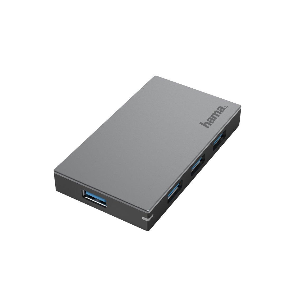 00200115 Schnittstellen-Hub USB 3.2 Gen 1 (3.1 Gen 1) Type-A 5000 Mbits Anthrazit, Grau