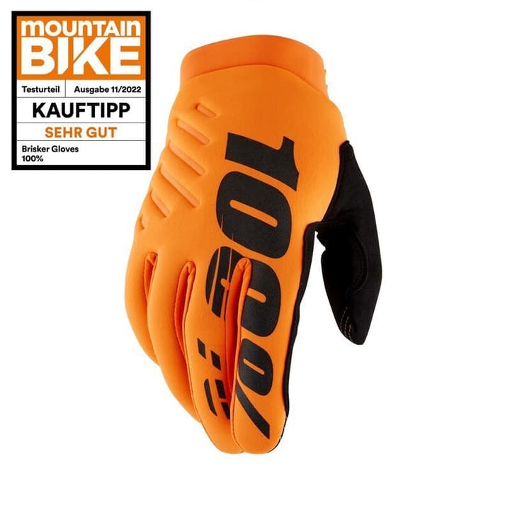 100% Brisker Bike-Handschuhe orange