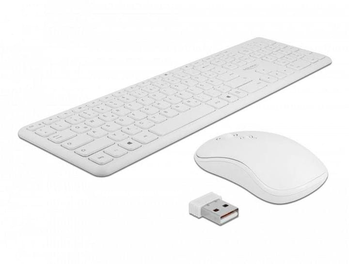 12703 Tastatur Maus enthalten RF Wireless QZERTY Deutsch Weiß