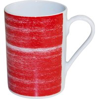 6er-Set Kaffeebecher 'Allegra Moda' Arte Viva Rot/Weiß