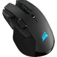 CORSAIR IRONCLAW RGB Wireless - Kabellose Gaming-Maus, Kabellos, kabelgebunden, Optisch mit Leuchtdioden, 18000 dpi, Schwarz