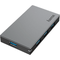 00200115 Schnittstellen-Hub USB 3.2 Gen 1 (3.1 Gen 1) Type-A 5000 Mbits Anthrazit, Grau