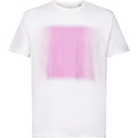 EDC Baumwoll-T-Shirt mit Print (WHITE)