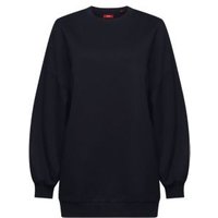 EDC Fleece-Sweatshirt mit Rundhalsausschnitt (BLACK)