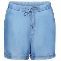 EDC Aus Tencel: Shorts in Denimoptik (BLUE MEDIUM WASHED)