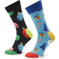 2er-Set hohe Kindersocken Happy Socks XKHLD02-0200 Bunt
