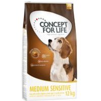 10 + 2 kg gratis! 12 kg Concept for Life Hundetrockenfutter - Medium Sensitive