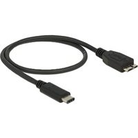 0.5m USB3.1 C - MicroUSB3.1 B USB Kabel 0,5 m USB 3.2 Gen 2 (3.1 Gen 2) USB C Micro-USB B Schwarz
