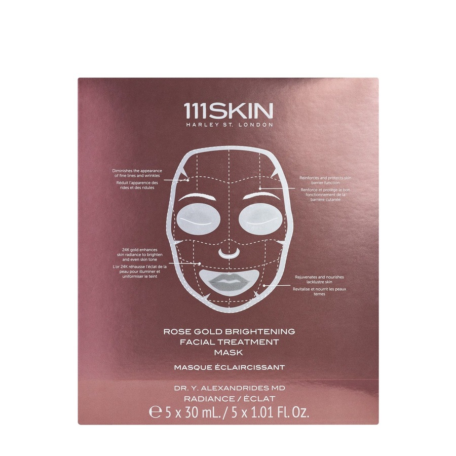111Skin Rose Gold Brightening Facial Treatment Mask Box Tuchmasken 150 ml
