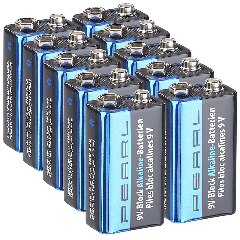 10er-Set 9V-Block Alkaline-Batterien