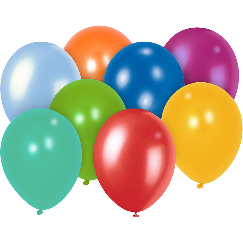 100er-Megapack bunte Luftballons, bis 30 cm