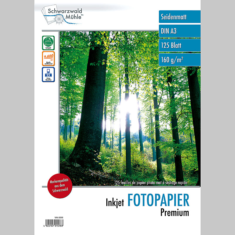 125 Bl. Inkjet Fotopapier Premium matt 160 g/m? A3